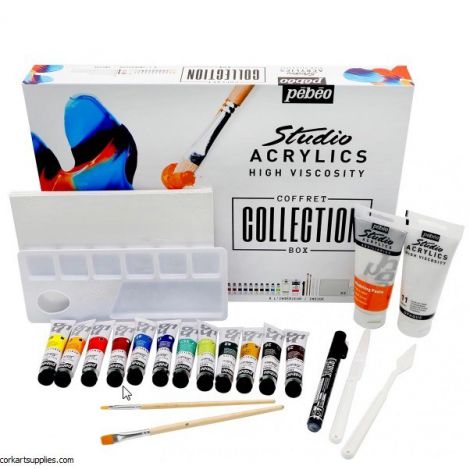 Zestaw artystyczny Pebeo Studio Acrylics Collection Box, 23 elementy - 3